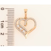 Кулон Xuping Позолота 18K «Декоративне сердечко з цирконієм» для ланцюжка до 6мм фото №2