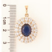 Кулон Xuping Позолота 18K «Інкрустація цирконієм з синім кристалом» для ланцюжка до 6мм фото №2