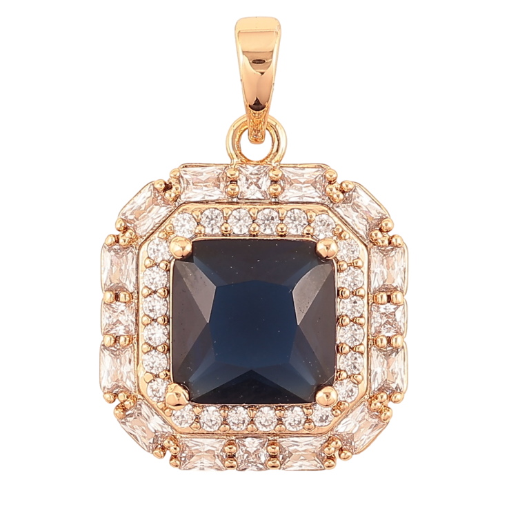 Кулон Xuping Позолота 18K «Синій кристал в обрамленні цирконію» для ланцюжка до 6мм фото №21 Кулон Xuping Позолота 18K «Синій кристал в обрамленні цирконію» для ланцюжка до 6мм фото №21