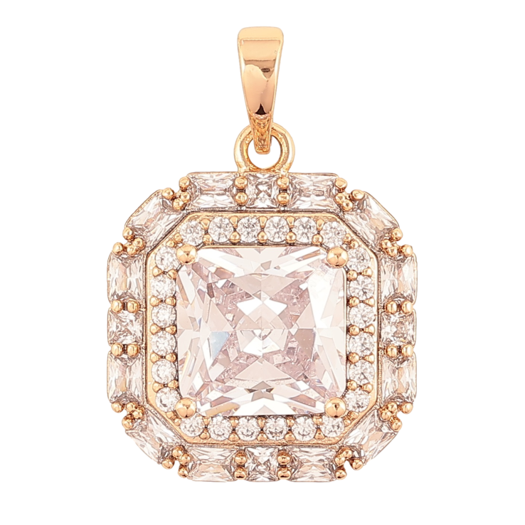 Кулон Xuping Позолота 18K «Кристал в обрамленні цирконію» для ланцюжка до 6мм фото №11 Кулон Xuping Позолота 18K «Кристал в обрамленні цирконію» для ланцюжка до 6мм фото №11