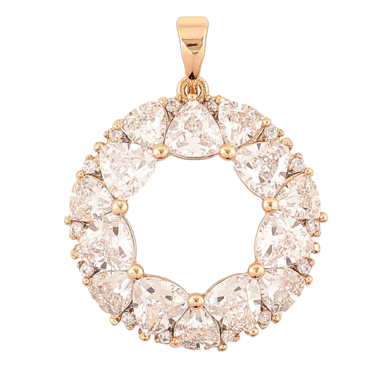 Кулон Xuping Позолота 18K «Кришталеве колечко» для ланцюжка до 5мм фото №1 Кулон Xuping Позолота 18K «Кришталеве колечко» для ланцюжка до 5мм фото №1