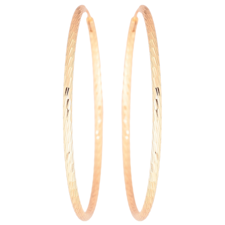 Серьги Xuping Позолота 18K кольца (конго) Декоративный узор ø 5.3см фото №1 Серьги Xuping Позолота 18K кольца (конго) Декоративный узор ø 5.3см фото №1