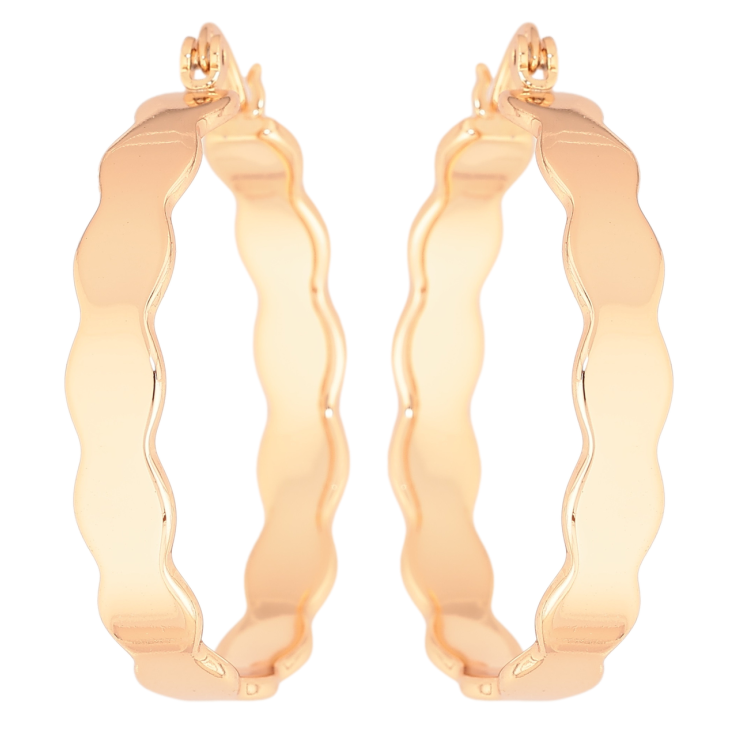 Серьги Xuping Позолота 18K кольца (конго) Декоративный узор ø 3.5см фото №6 Серьги Xuping Позолота 18K кольца (конго) Декоративный узор ø 3.5см фото №6