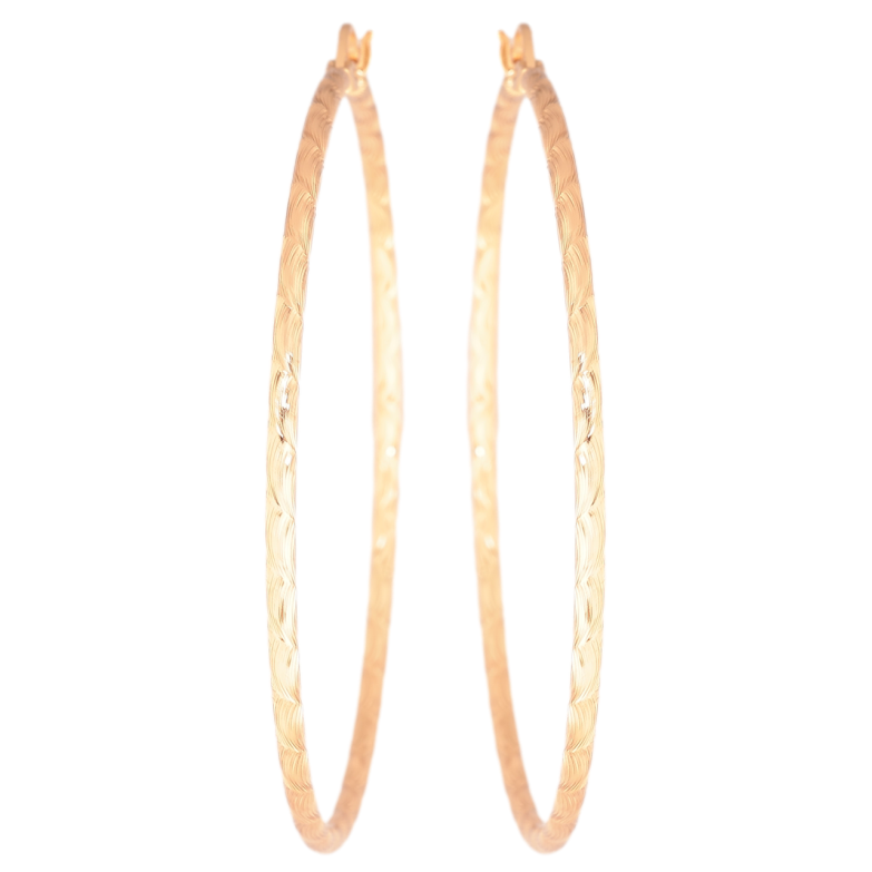 Серьги Xuping Позолота 18K кольца (конго) Декоративный узор ø 6см фото №2 Серьги Xuping Позолота 18K кольца (конго) Декоративный узор ø 6см фото №2