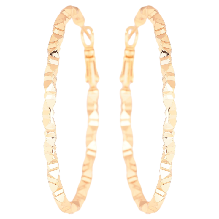 Сережки Xuping Позолота 18K кільця (конго) «Декоративний візерунок» ø 5см фото №25 Сережки Xuping Позолота 18K кільця (конго) «Декоративний візерунок» ø 5см фото №25