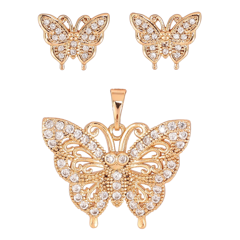 Набор Xuping Позолота 18K Серьги Кулон Бабочки фото №1 Набор Xuping Позолота 18K Серьги Кулон Бабочки фото №1