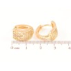 Серьги Xuping Позолота 18K колечки Резной узор с цирконием фото №2