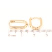 Серьги Xuping Позолота 18K колечки Овальные фото №2