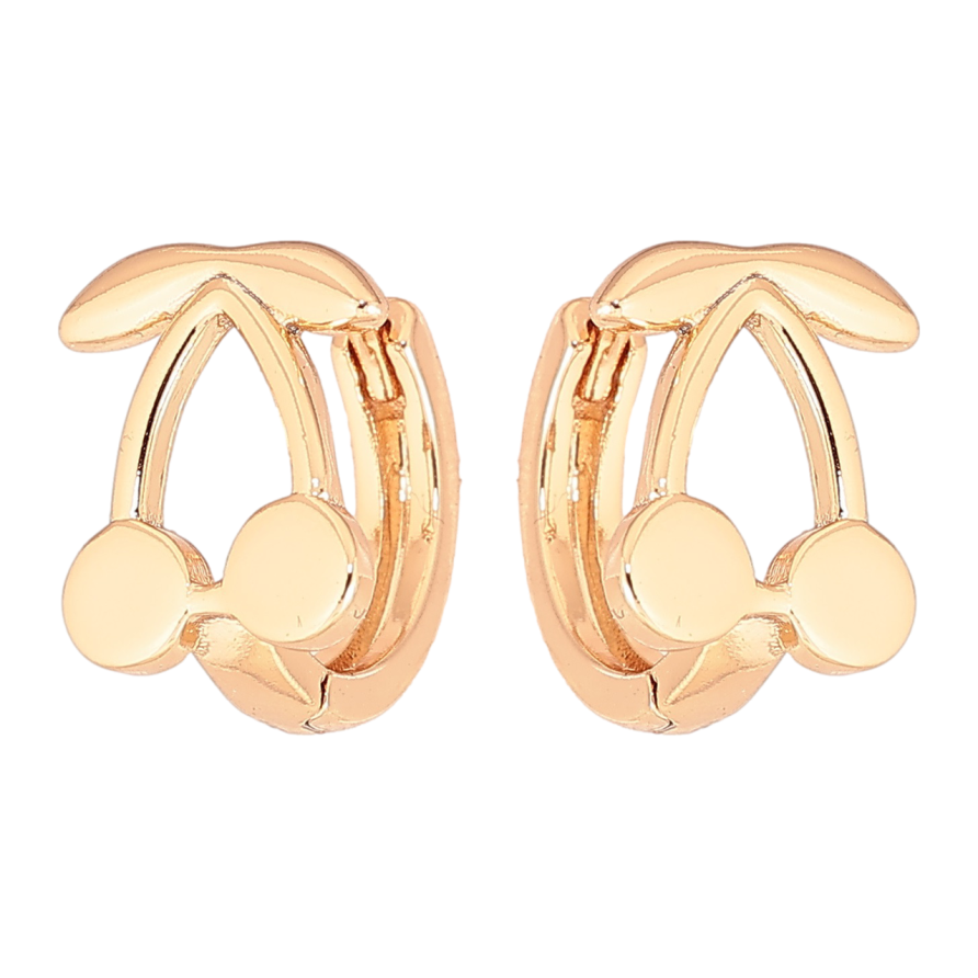Сережки Xuping Позолота 18K колечка «Вишеньки» фото №1 Сережки Xuping Позолота 18K колечка «Вишеньки» фото №1