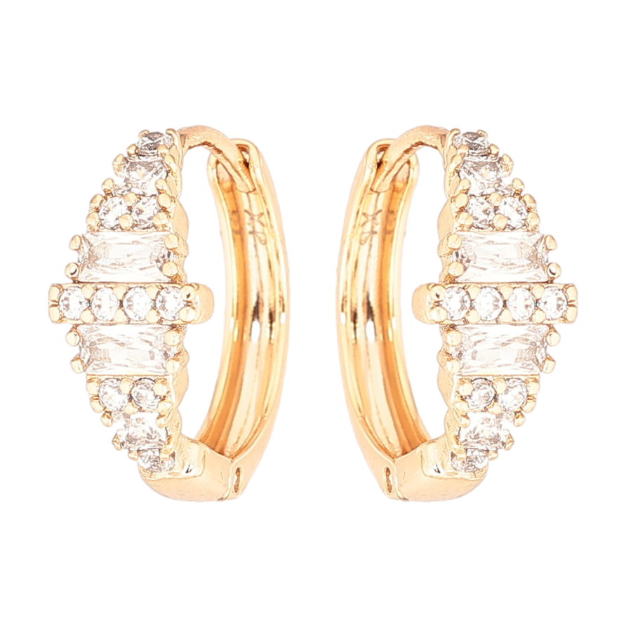 Сережки Xuping Позолота 18K колечка «Інкрустація цирконієм» фото №1