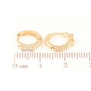 Сережки Xuping Позолота 18K колечка «Візерунок зі вставками цирконію» фото №2 Сережки Xuping Позолота 18K колечка «Візерунок зі вставками цирконію» фото №2