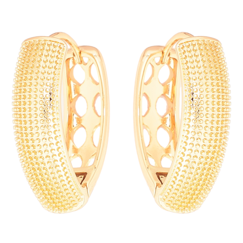 Серьги Xuping Позолота 18K колечки Декоративный узор фото №1 Серьги Xuping Позолота 18K колечки Декоративный узор фото №1