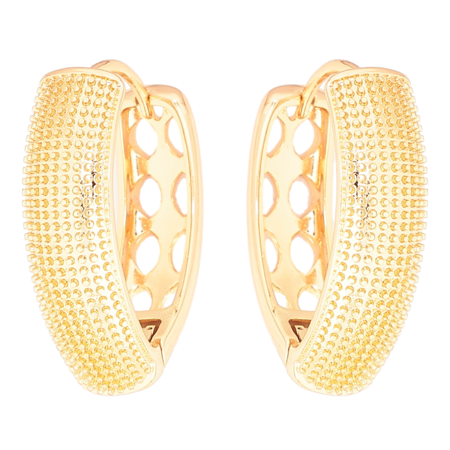 Серьги Xuping Позолота 18K колечки Декоративный узор фото №1