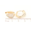 Серьги Xuping Позолота 18K колечки Капельки с инкрустацией цирконием фото №2