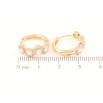 Серьги Xuping Позолота 18K колечки Узор с цирконием фото №2