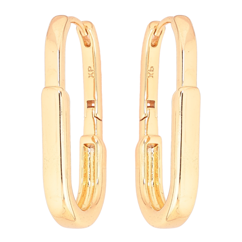 Сережки Xuping Позолота 18K колечка «Овальні» фото №1