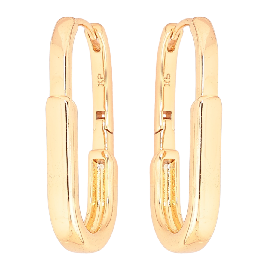 Серьги Xuping Позолота 18K колечки Овальные фото №1 Серьги Xuping Позолота 18K колечки Овальные фото №1