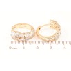 Сережки Xuping Позолота 18K колечка «Інкрустація цирконієм» фото №2 Сережки Xuping Позолота 18K колечка «Інкрустація цирконієм» фото №2