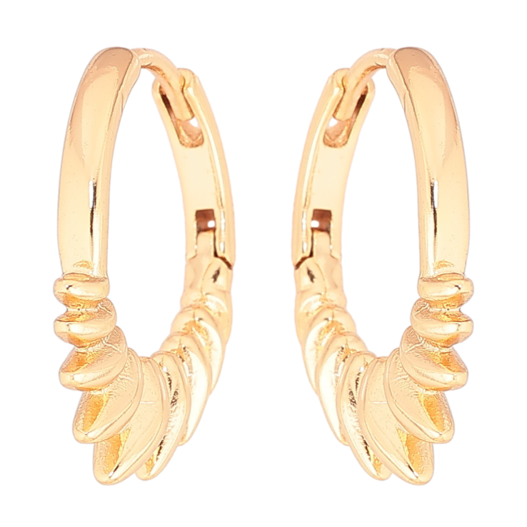 Серьги Xuping Позолота 18K колечки Декоративный узор фото №5 Серьги Xuping Позолота 18K колечки Декоративный узор фото №5