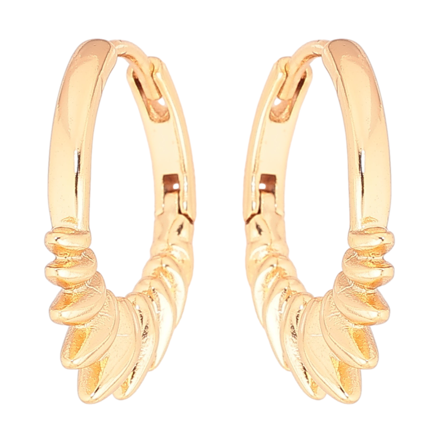 Серьги Xuping Позолота 18K колечки Декоративный узор фото №1 Серьги Xuping Позолота 18K колечки Декоративный узор фото №1