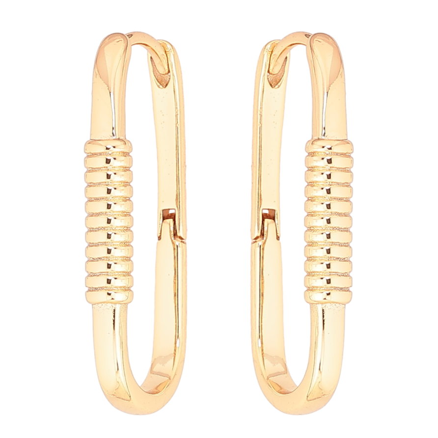 Серьги Xuping Позолота 18K колечки Декоративный узор фото №1