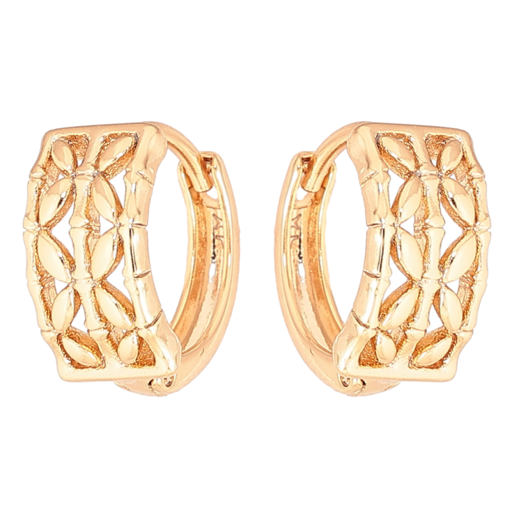 Серьги Xuping Позолота 18K колечки Декоративный узор фото №2 Серьги Xuping Позолота 18K колечки Декоративный узор фото №2