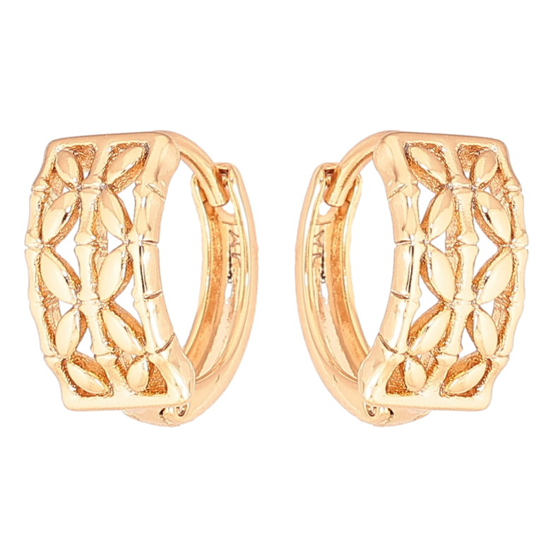 Серьги Xuping Позолота 18K колечки Декоративный узор фото №1