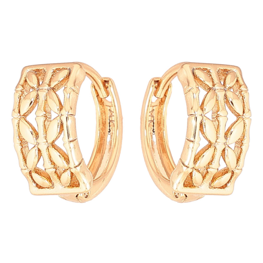Серьги Xuping Позолота 18K колечки Декоративный узор фото №1
