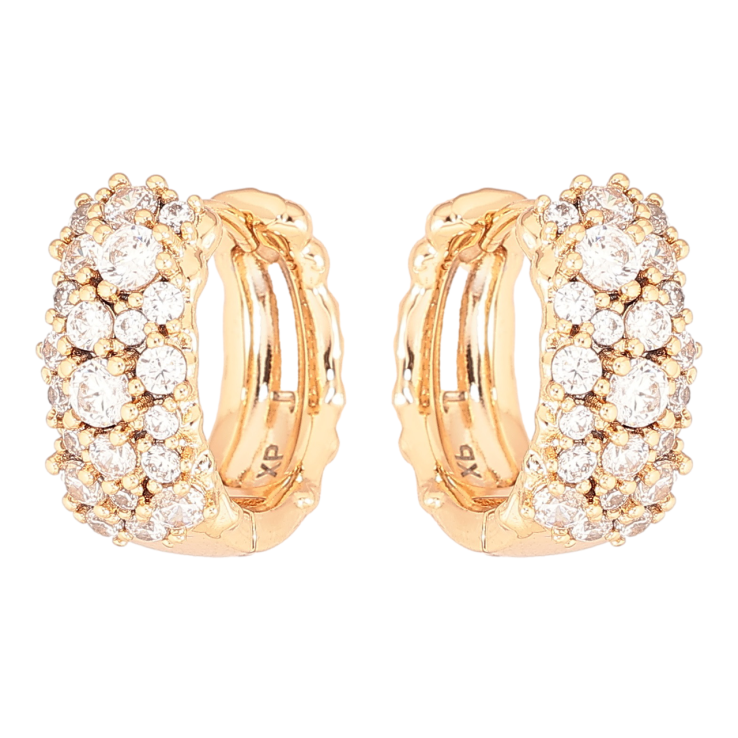 Сережки Xuping Позолота 18K колечка «Інкрустація цирконієм» фото №10