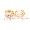 Сережки Xuping Позолота 18K колечка «Інкрустація цирконієм» фото №2 Сережки Xuping Позолота 18K колечка «Інкрустація цирконієм» фото №2