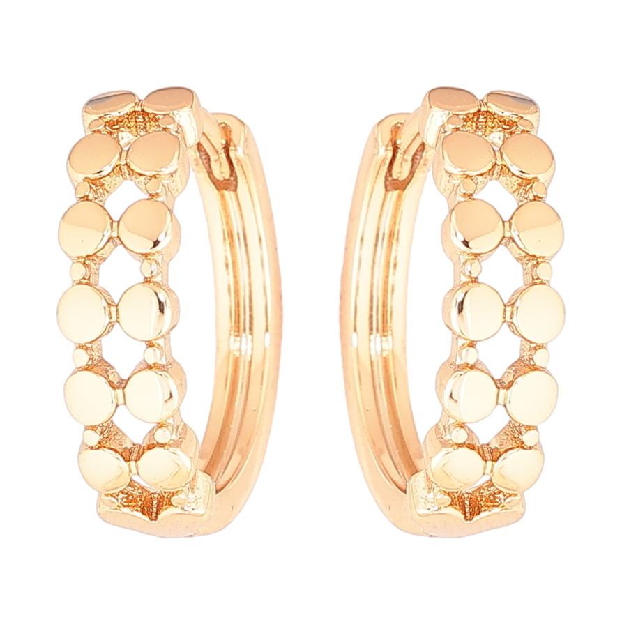 Серьги Xuping Позолота 18K колечки Декоративный узор фото №1