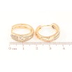 Сережки Xuping Позолота 18K колечка «Інкрустація цирконієм» фото №2