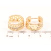Серьги Xuping Позолота 18K колечки Резной узор с дорожками циркония фото №2 Серьги Xuping Позолота 18K колечки Резной узор с дорожками циркония фото №2