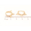 Серьги Xuping Позолота 18K колечки Дорожка циркония с шипами фото №2
