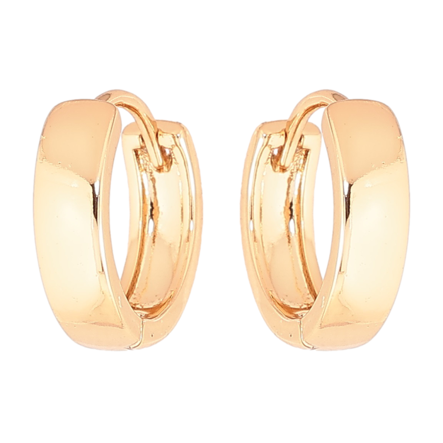 Серьги Xuping Позолота 18K колечки Классика, шир. 4мм ø 14мм фото №1