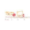 Серьги Xuping Позолота 18K + Родий английский замок Малиновые фианиты фото №2 Серьги Xuping Позолота 18K + Родий английский замок Малиновые фианиты фото №2