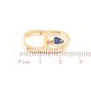 Серьги Xuping Позолота 18K подвески на колечках Подвески с синими кристальными сердечками фото №2