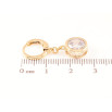 Серьги Xuping Позолота 18K подвески на колечках Кристальные подвески ø 10мм фото №2