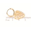 Серьги Xuping Позолота 18K подвески на колечках Сердечки с цирконием фото №2