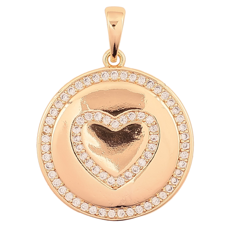 Кулон Xuping M&L Цвет 18K Сердечко с цирконием для цепочки до 6мм фото №1