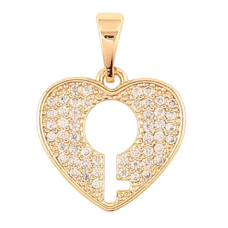 Кулон Xuping M&L Колір 18K «Сердечка з замковою щілиною для ланцюжка до 5мм фото №1