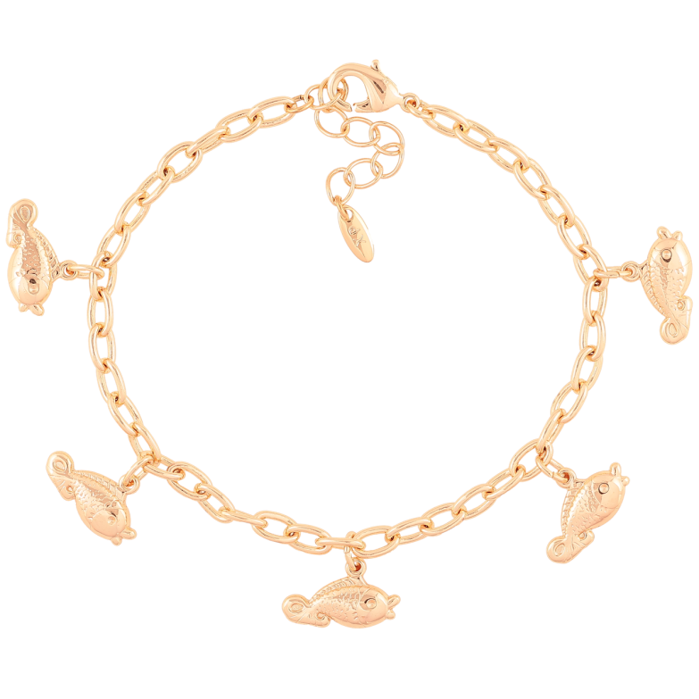 Браслет Xuping M&L Колір 18K «Ланцюжок з підвісками рибки довжина з доп.ланцюжком 19-22см х 4мм фото №1 Браслет Xuping M&L Колір 18K «Ланцюжок з підвісками рибки довжина з доп.ланцюжком 19-22см х 4мм фото №1