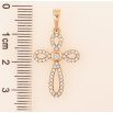 Кулон Xuping Позолота 18K Крест с цирконием для цепочки до 6мм фото №2