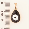 Кулон Xuping Позолота 18K «Чорно-біла емалева крапелька-оберіг Око Фатіми для ланцюжка до 5мм фото №2 Кулон Xuping Позолота 18K «Чорно-біла емалева крапелька-оберіг Око Фатіми для ланцюжка до 5мм фото №2