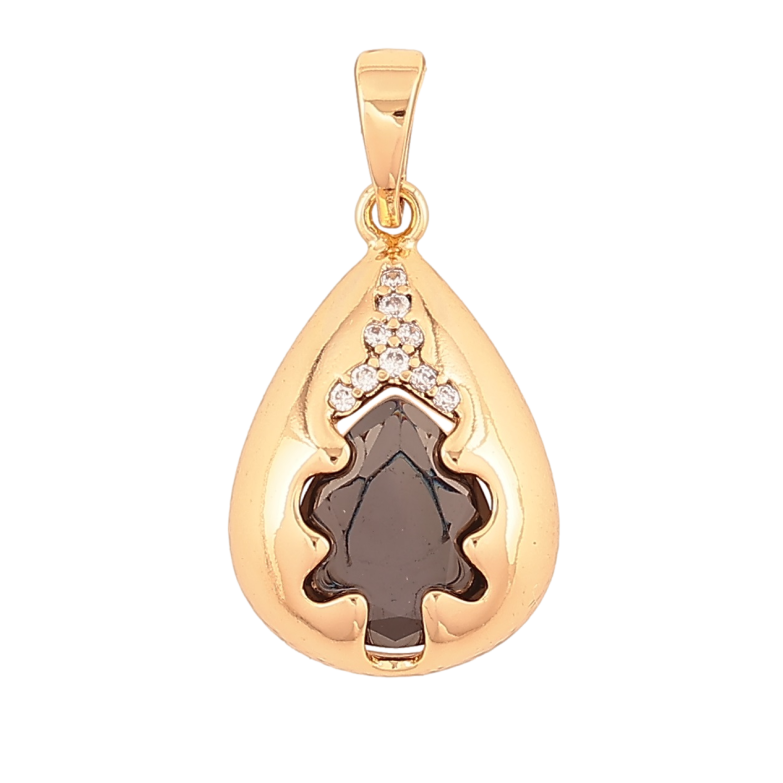 Кулон Xuping Позолота 18K «Крапелька з чорним кристалом для ланцюжка до 6мм фото №1 Кулон Xuping Позолота 18K «Крапелька з чорним кристалом для ланцюжка до 6мм фото №1