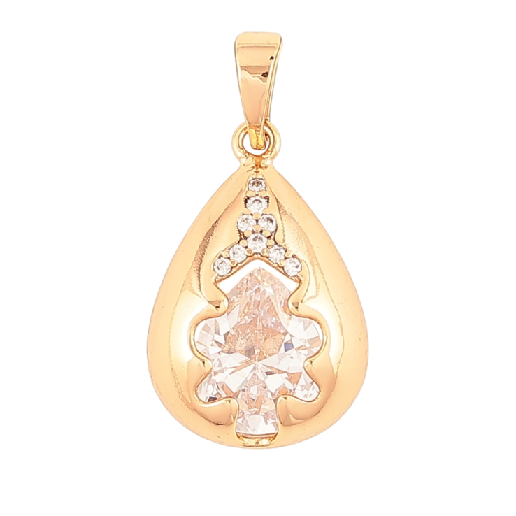 Кулон Xuping Позолота 18K Капелька с кристаллом для цепочки до 6мм фото №19 Кулон Xuping Позолота 18K Капелька с кристаллом для цепочки до 6мм фото №19