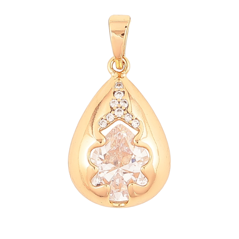 Кулон Xuping Позолота 18K «Крапелька з кристалом для ланцюжка до 6мм фото №1