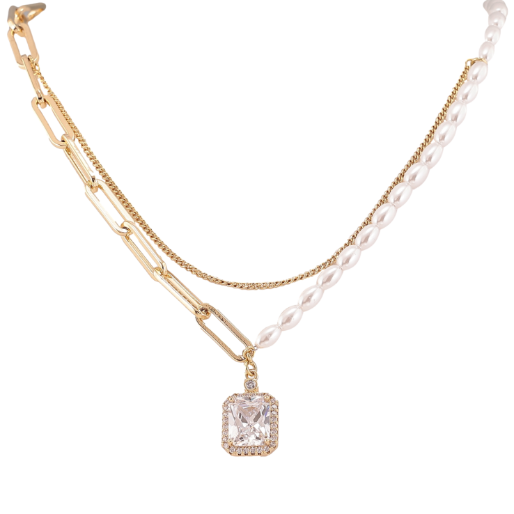 Подвеска на цепочке Xuping Позолота 14K Двойная цепочка с кристальной подвеской длина 39-44см х 3.5-5мм фото №20 Подвеска на цепочке Xuping Позолота 14K Двойная цепочка с кристальной подвеской длина 39-44см х 3.5-5мм фото №20