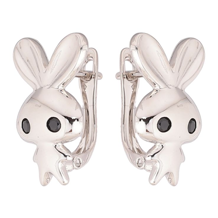 Сережки дитячі Xuping Родій англійський замок «Зайченята» фото №21 Сережки дитячі Xuping Родій англійський замок «Зайченята» фото №21