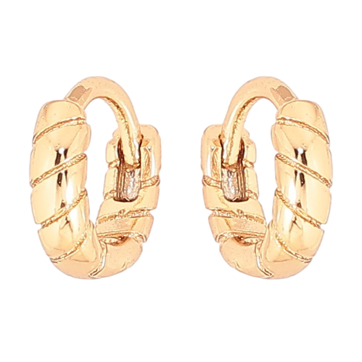 Сережки Xuping Позолота 18K колечка «Декоративний візерунок» фото №4